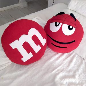 Cuscino M&M's - Red con faccia