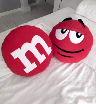 Cuscino M&M's - Red con faccia