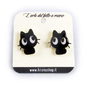 orecchini a forma di gatto nero