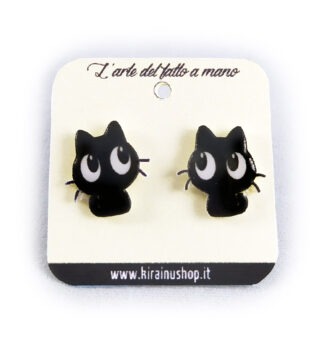 Orecchini a forma di gatto nero