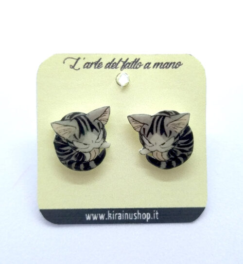 Orecchini lobo gattina chi casa dolce casa