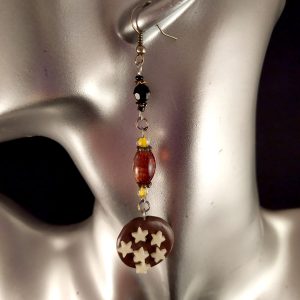 Orecchini pan di stelle con perle miste