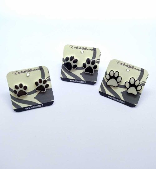 Orecchini a forma di zampa di gatto