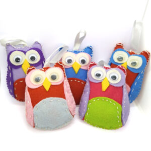 portachiavi gufo pannolenci