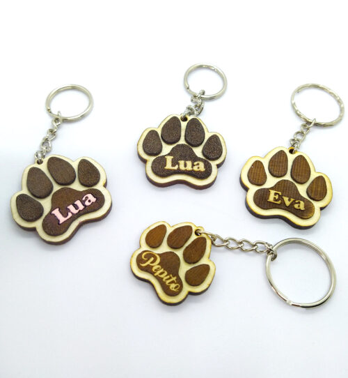 portachiavi zampa cane personalizzato