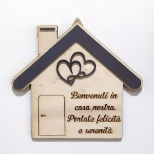 Sagoma casetta in legno artigianale da muro