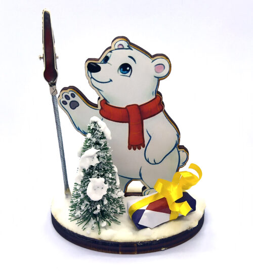 segna posto natalizi a forma di orso