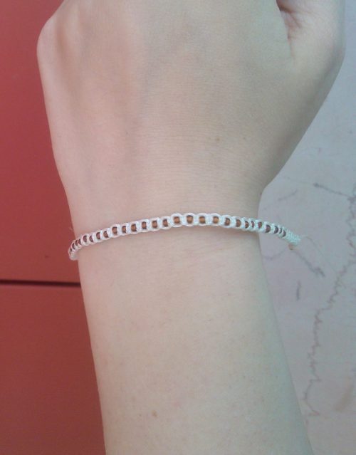 Shamballa braccialetto bianco