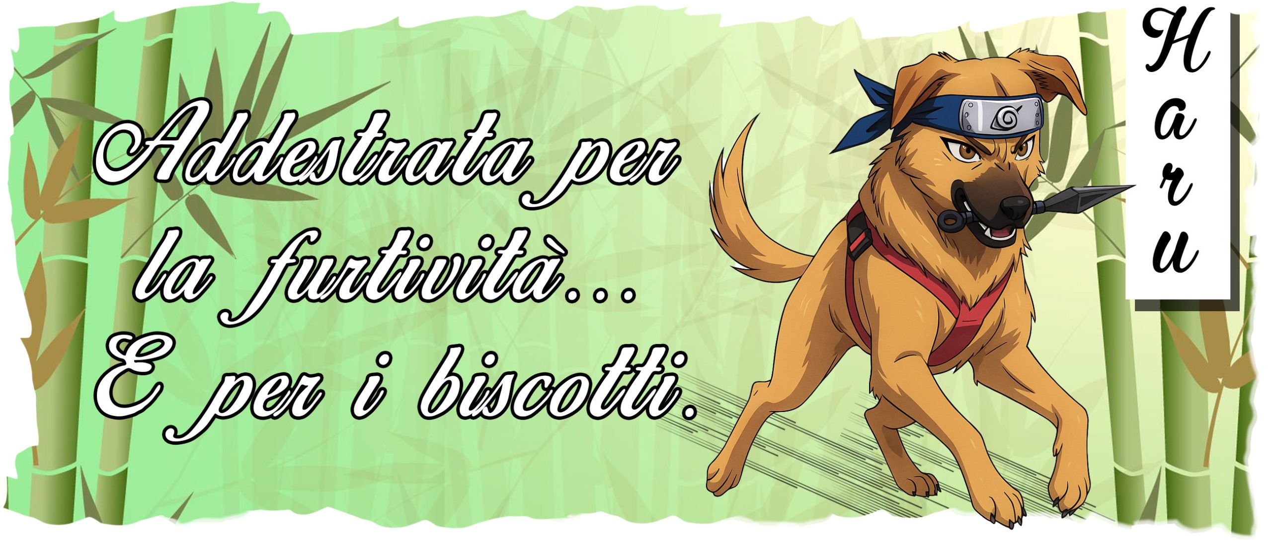 tazza con cane ninja stile naruto