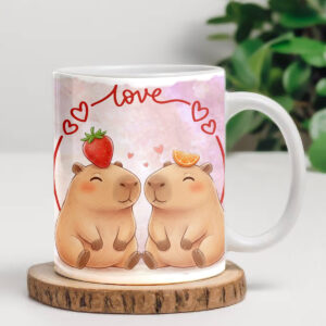 tazza san valentino capibara innamorati