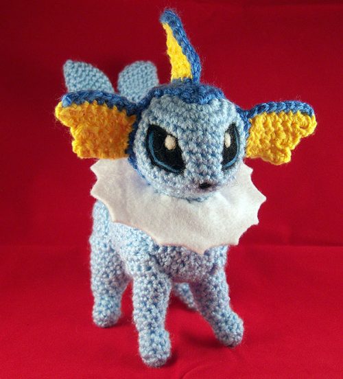 Peluche Vaporeon amigurumi